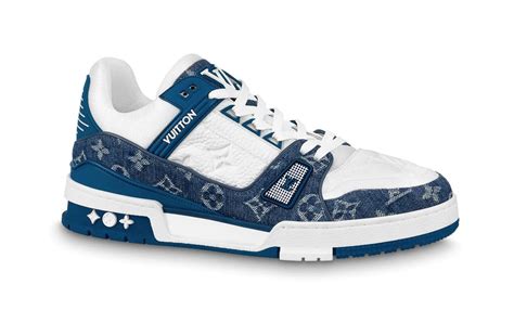 louis vuitton shoes sneakers blue|louis vuitton trainer sneaker price.